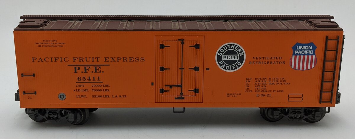 K-Line K762-2115 O Gauge PFE Woodside Reefer Car #65411 EX