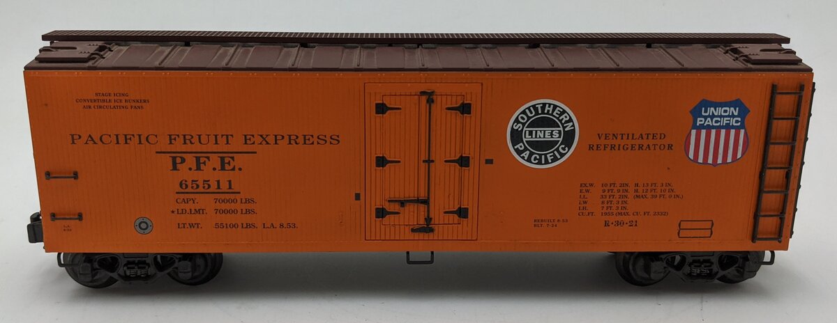 K-Line K762-2117 O Gauge Pacific Fruit Express Reefer Car #65511 EX
