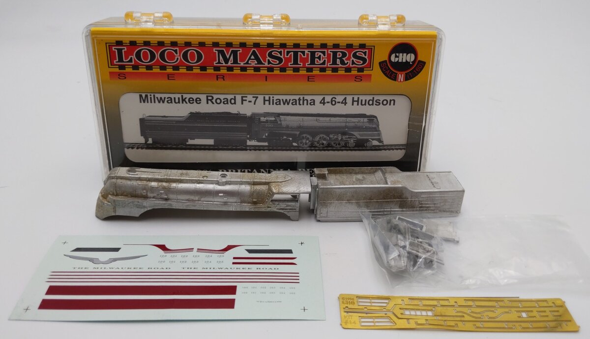 GHQ 55-001 Milwaukee Road F-7 Hiawatha 4-6-4 Hudson Locomotive & Tender Kit EX/Box