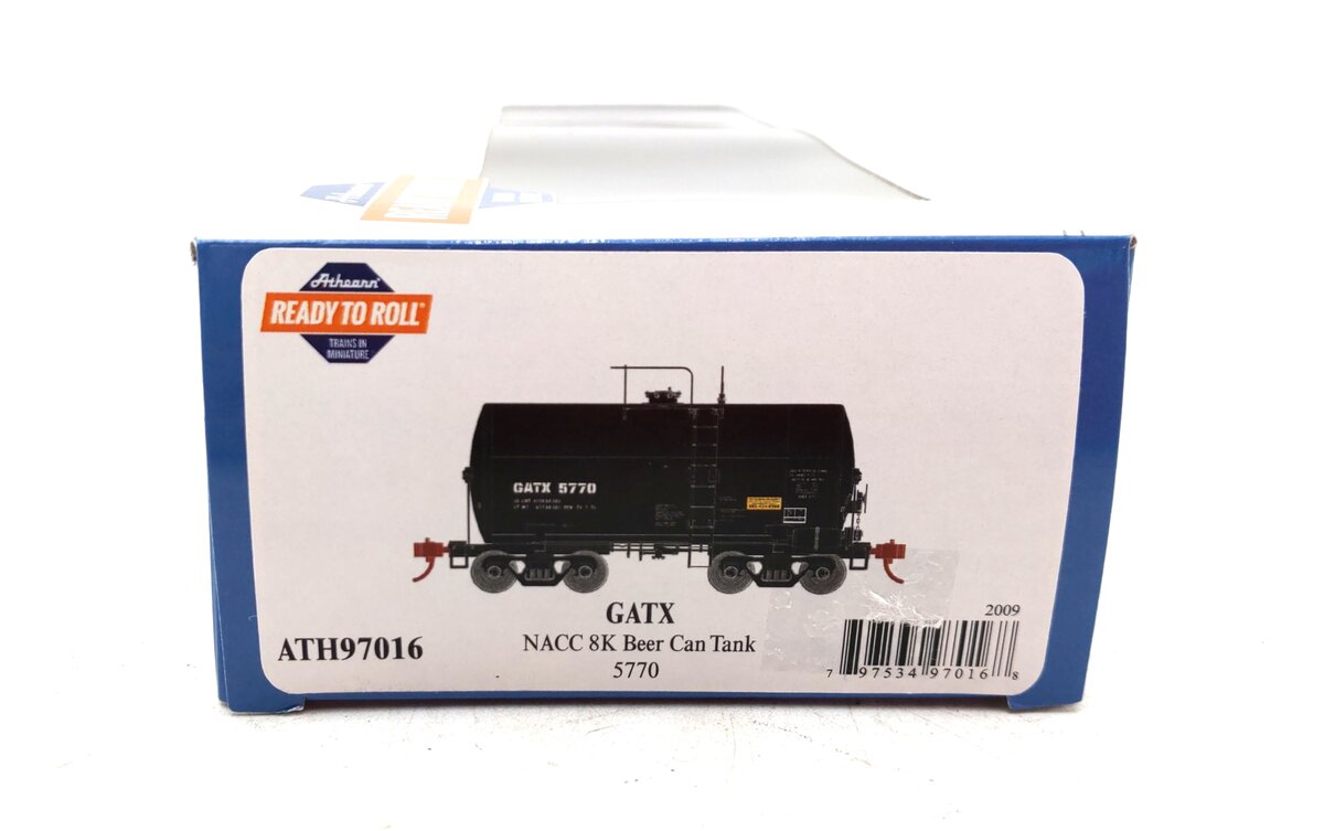 Athearn 97016 HO Scale GATX RTR 30' NACC 8,000-Gal Tank #5770 LN/Box
