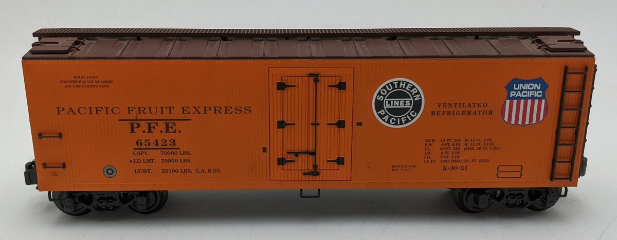 K-Line K762-2116 O Gauge Pacific Fruit Express Reefer Car #65423 EX