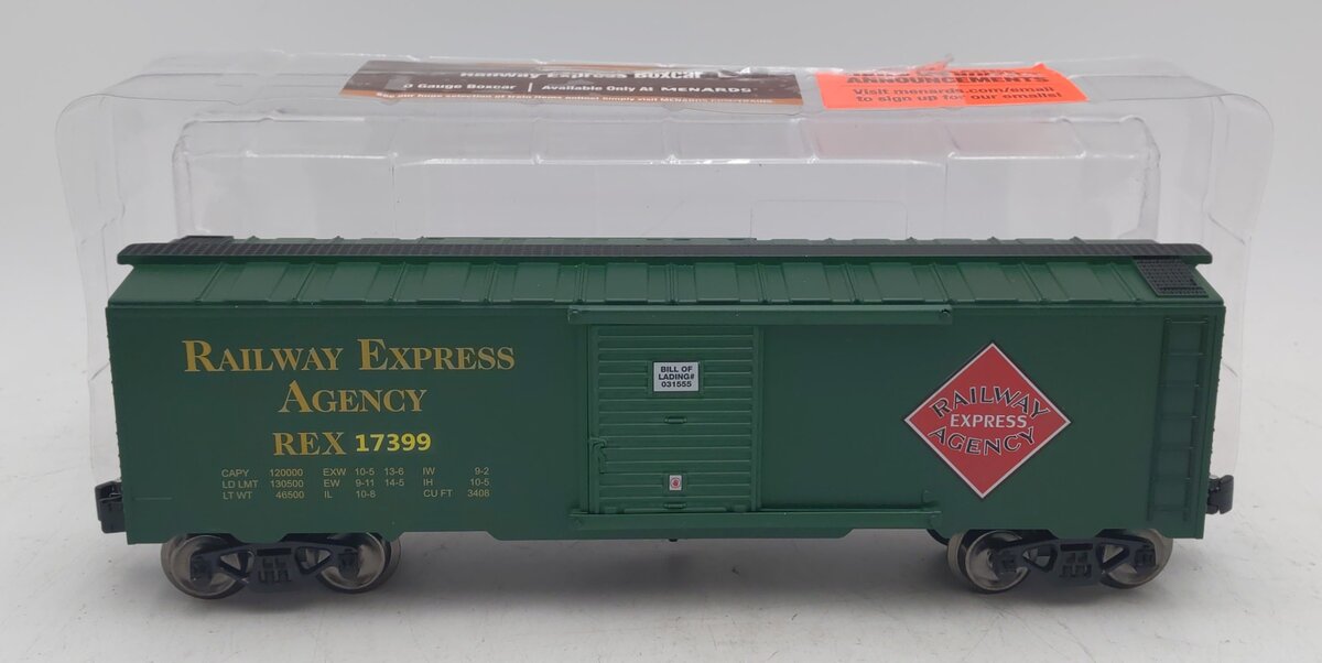 Menards 279-4534 O Gauge Railway Express Box Car #17399 LN/Box