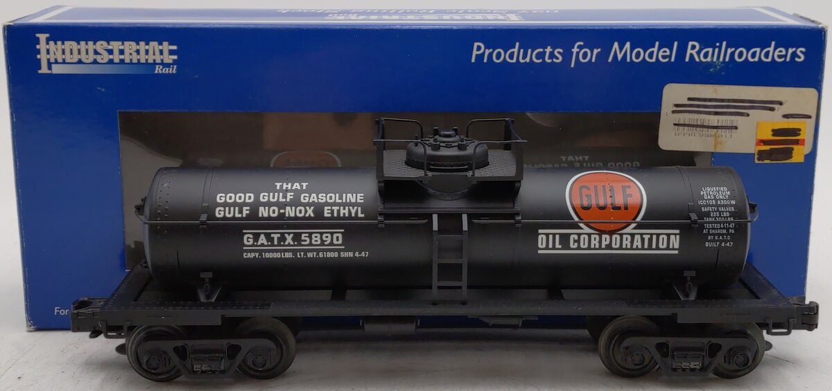 Industrial Rail IDM6011 O Gauge Gulf Gasoline Tank Car #5890 (3Rail) EX/Box