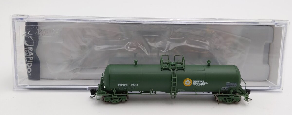 Rapido Trains 535012-2 N Scale British Columbia Railway Tankcar #1963 LN/Box