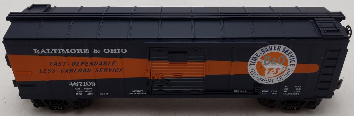 MTH O Gauge Baltimore & Ohio Box Car #467109 EX