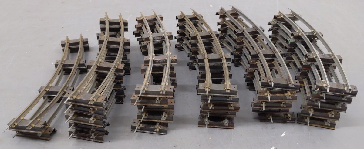 American Flyer 702 Vintage S Curved Track Sections (27) VG