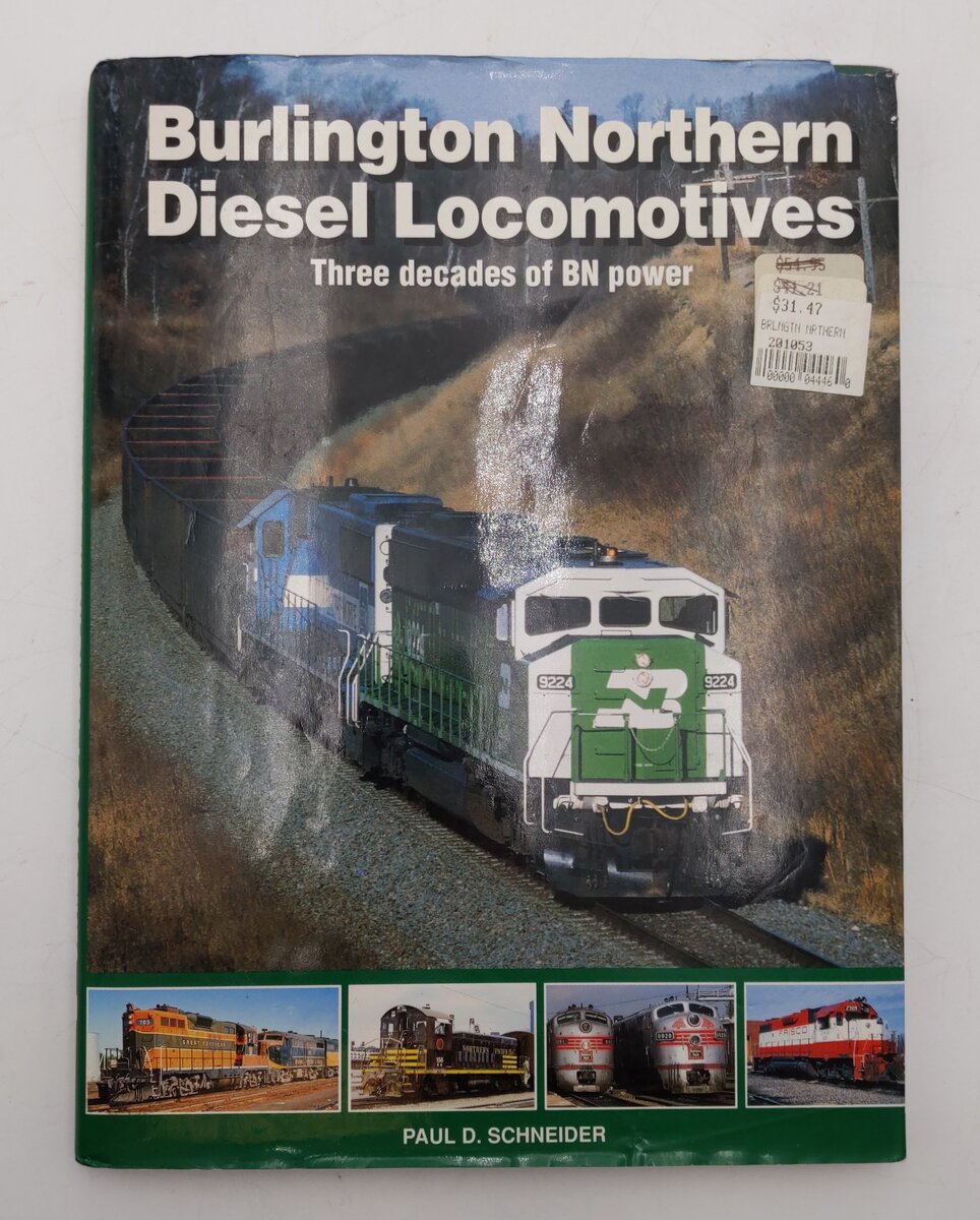 Burlington Northern Diesel Locomotives Hardcover Book By Paul D. Schneider VG