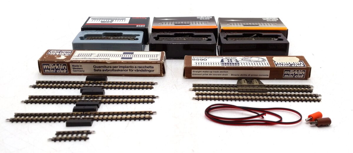Marklin Z Miniclub Assorted Straight Track: 8589, 8993, 8590 [5] EX