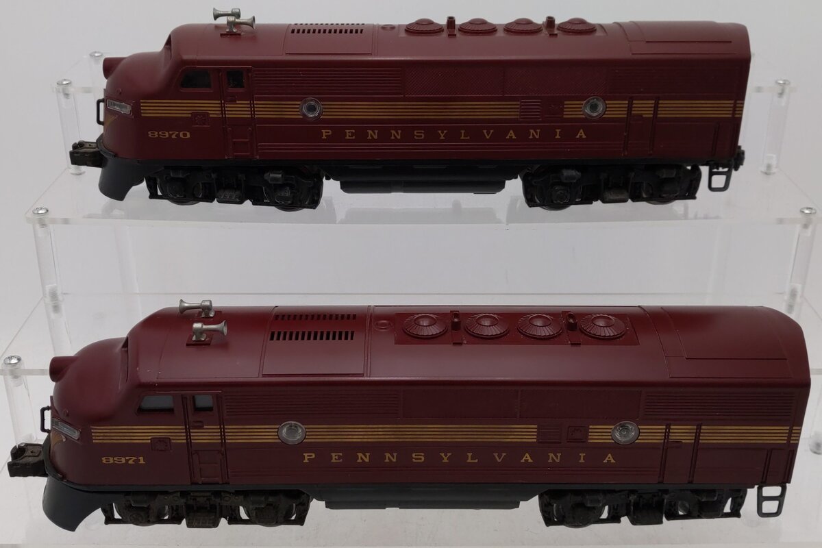 Lionel 6-8970 O Gauge Pennsylvania F3 Tuscan AA Diesel Locomotive Set EX