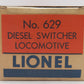 Lionel 629 Vintage O Burlington Powered GE 44-Ton Diesel Switcher - Box Only/Box