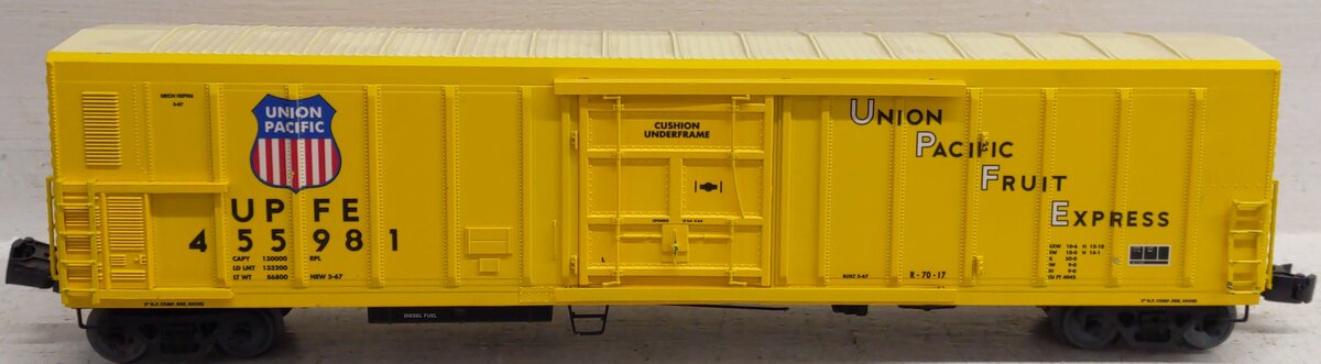 Lionel 2026530 O Gauge Union Pacific Smoking 57' Mechanical Reefer #455981 EX