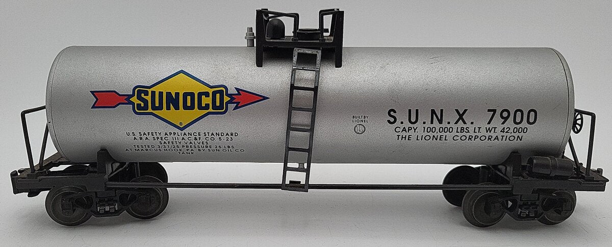 Lionel 6-17910 O Gauge Sunoco Unibody Tank Car #7900 EX