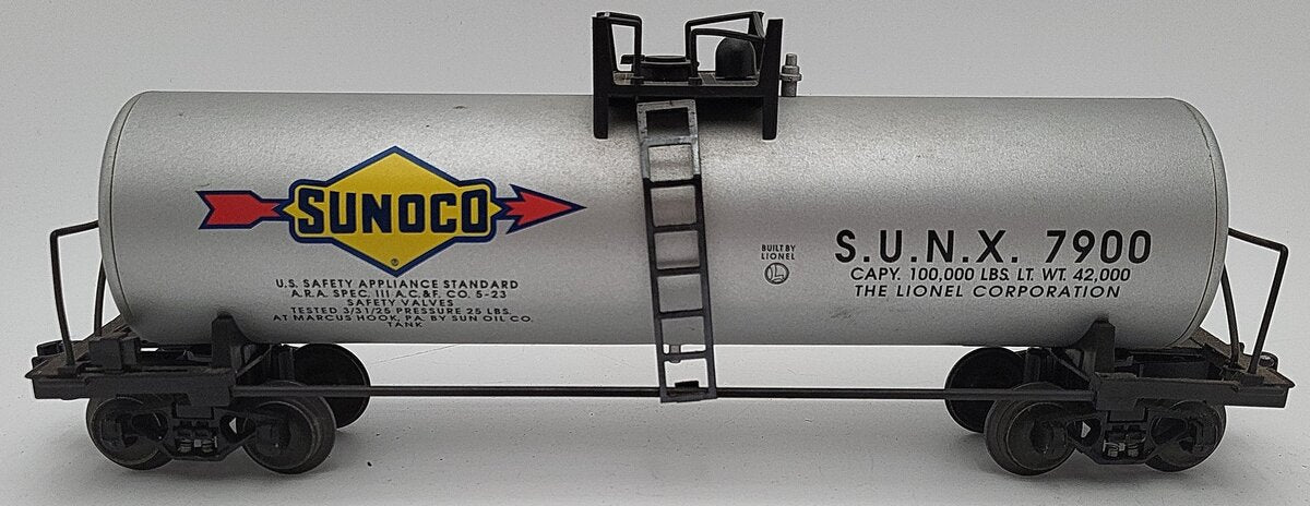 Lionel 6-17910 O Gauge Sunoco Unibody Tank Car #7900 EX