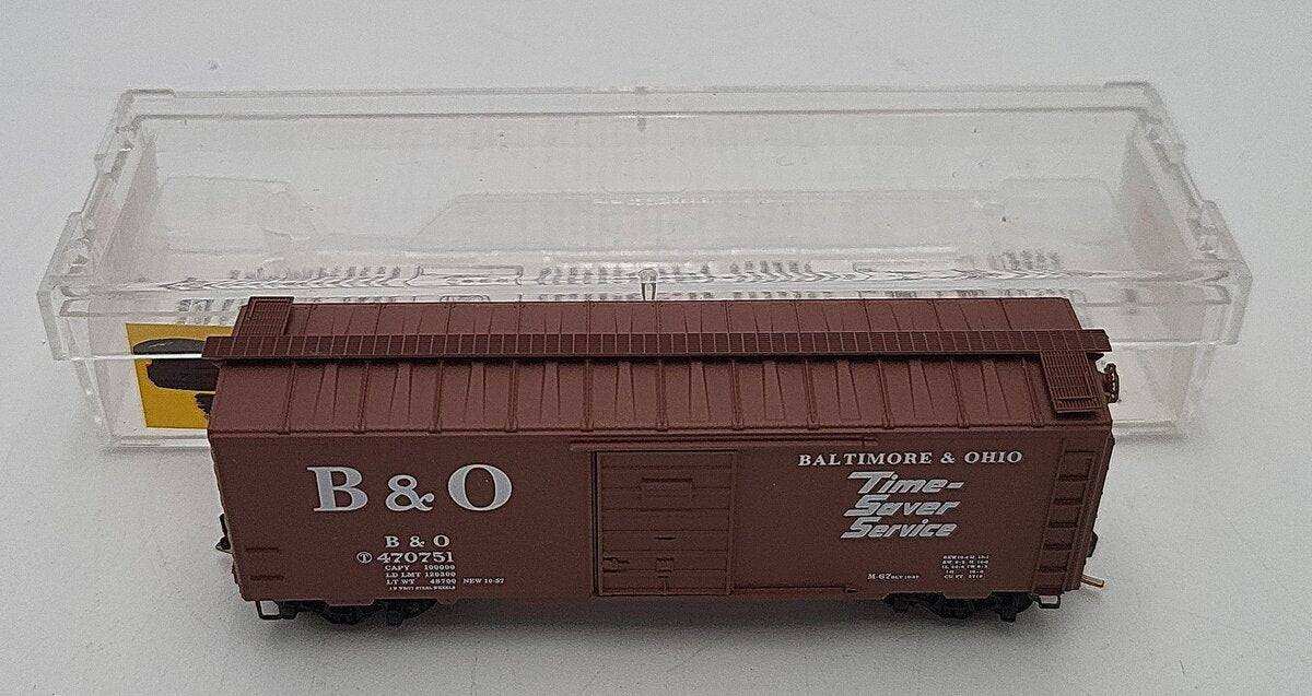 Micro-Trains 20346/2 N-Scale Baltimore & Ohio 40' PS-1 Boxcar #470751 EX/Box
