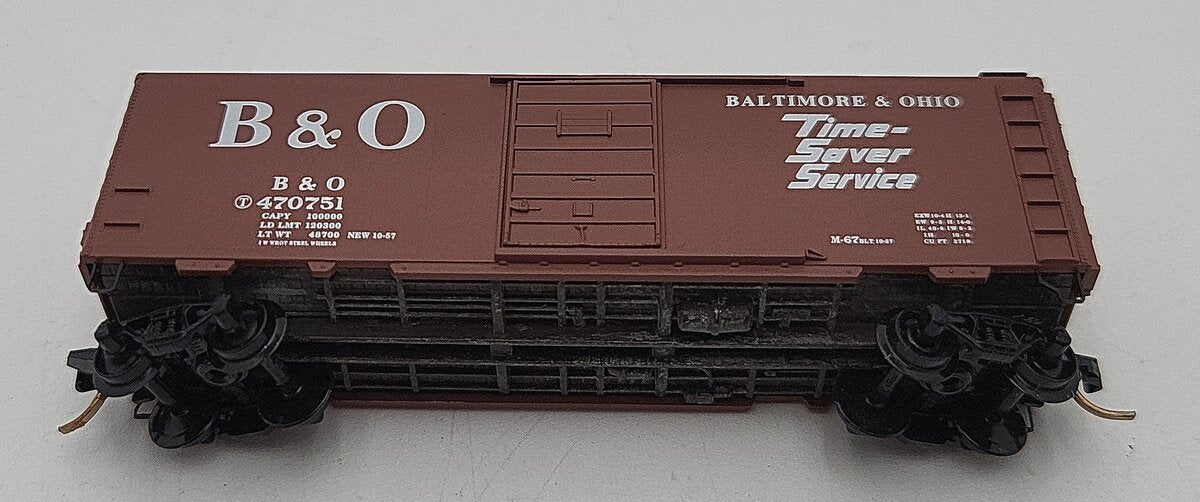 Micro-Trains 20346/2 N-Scale Baltimore & Ohio 40' PS-1 Boxcar #470751 EX/Box