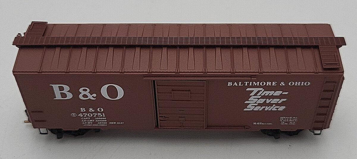 Micro-Trains 20346/2 N-Scale Baltimore & Ohio 40' PS-1 Boxcar #470751 EX/Box