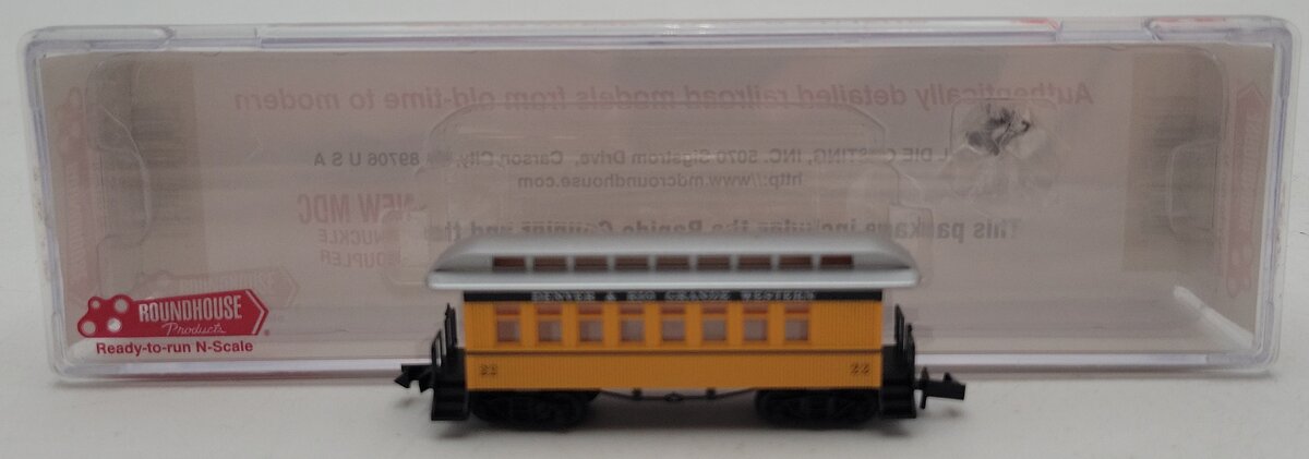 Roundhouse 85004 N Scale D&RGW 34' OT Coach Car NIB