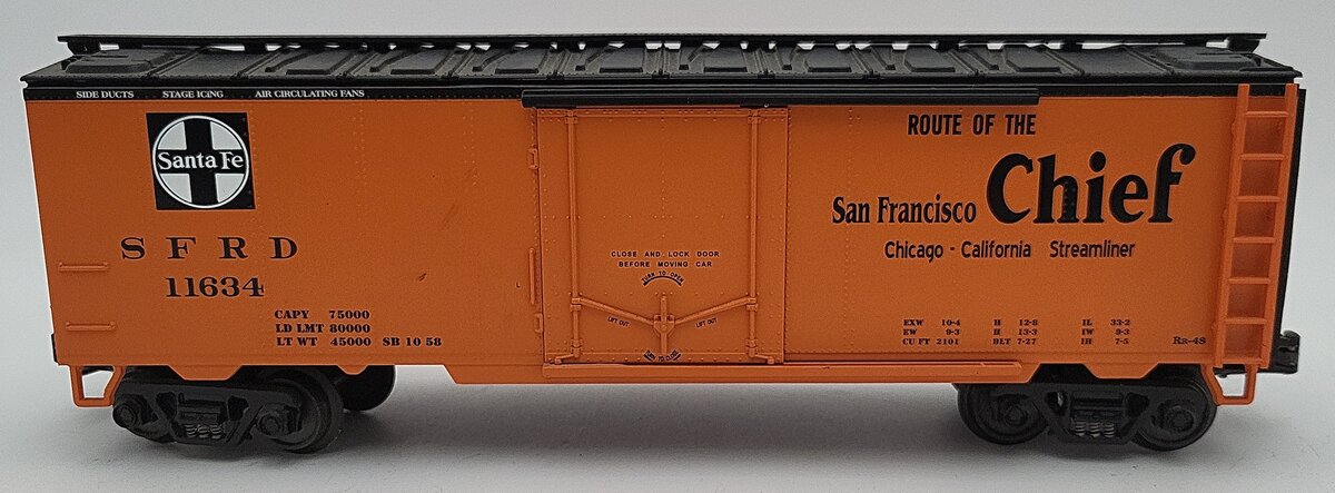 MTH 20-94018 O Gauge Santa Fe AT&SF Reefer Car #11634 EX