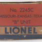 Lionel 2245C Vintage O Texas Special F-3B Non-Powered Diesel Loco (Box Only)/Box