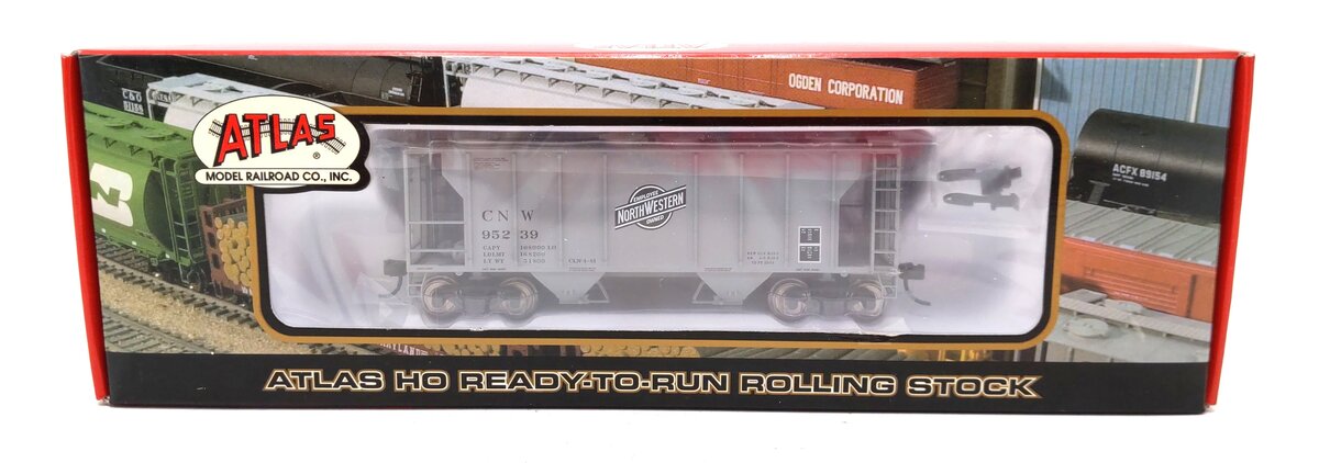 Atlas 1837-2 HO Scale Chicago & North Western 2-Bay Covered Hopper #95239 MT/Box