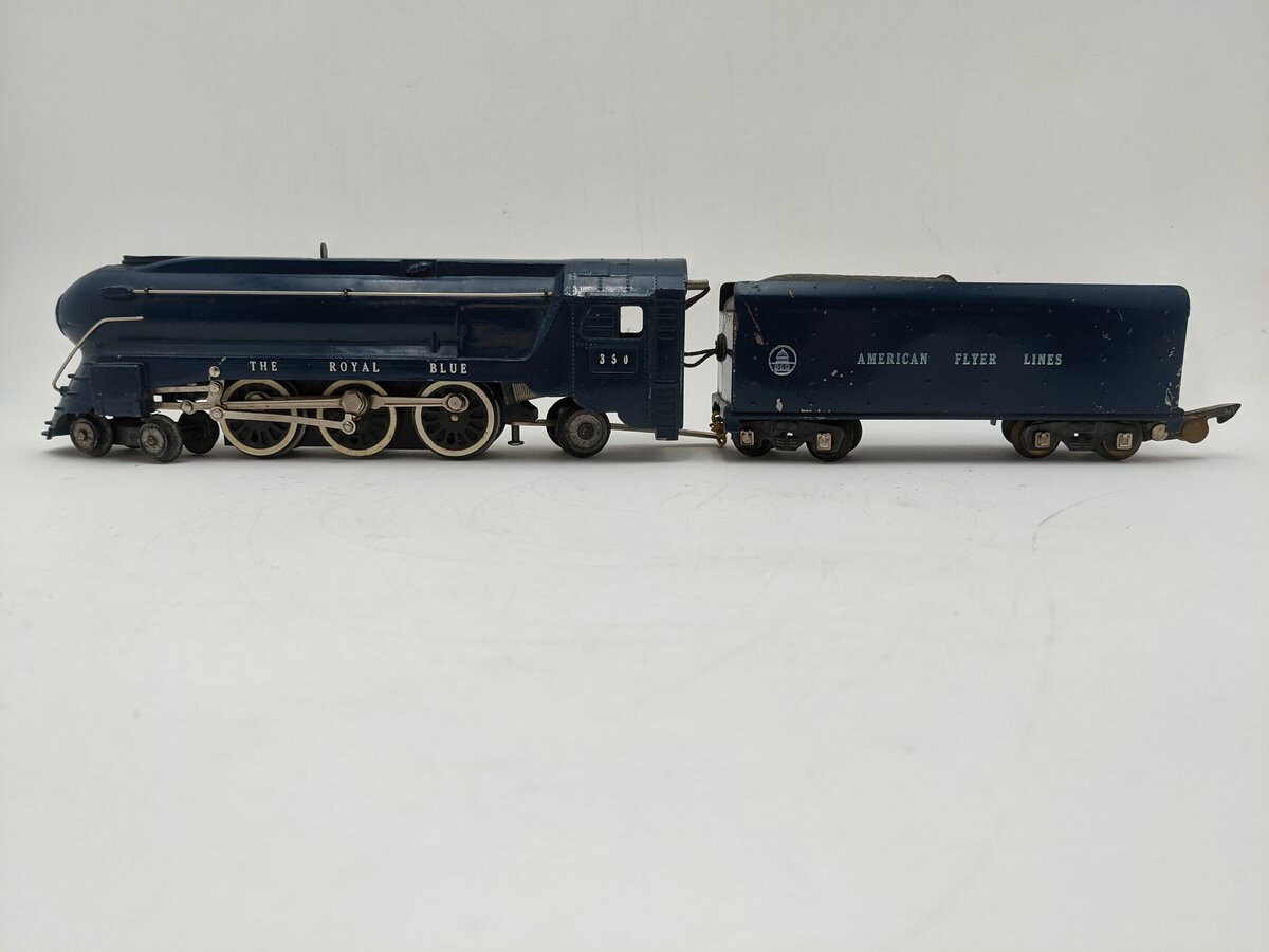 American Flyer 350 Vintage S B&O The Royal Blue 4-6-2 Diecast Steam Locomotive VG