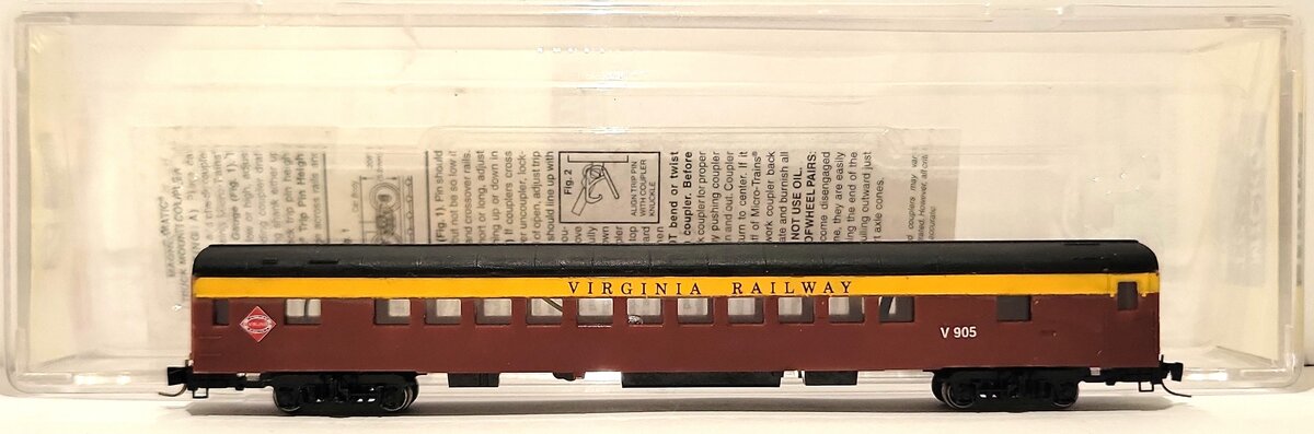 Micro-Trains 55200000 Z Scale Virginia Railway Exp. Custom Passenger Coach Car/Box
