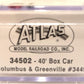 Atlas 34502 N Scale Columbus & Greenville 40' Box Car #3449 LN/Box