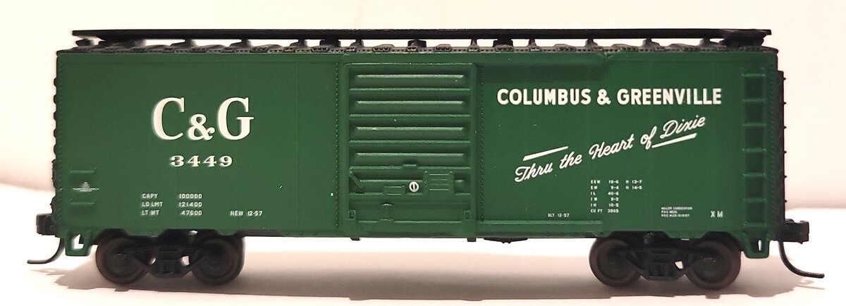 Atlas 34502 N Scale Columbus & Greenville 40' Box Car #3449 LN/Box