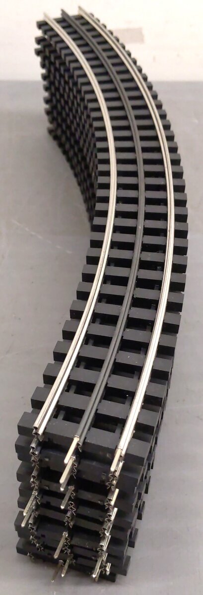 Gargraves 54-101S O 3Rail Phantom Tinplate 54" Curve Plastic Sectional Track(10) EX