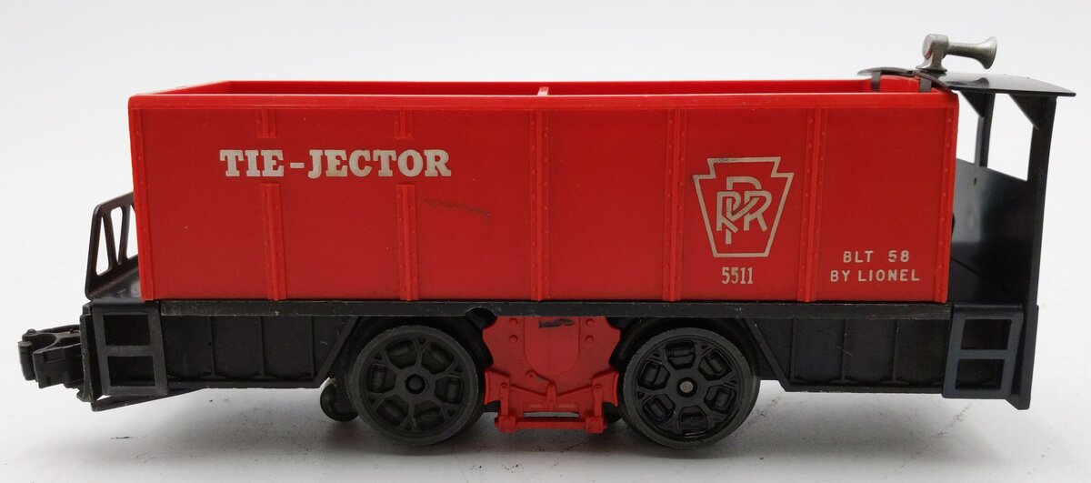 Lionel 55 Vintage O Gauge Postwar Pennsylvania Railroad Operating Tie-Jector Car VG