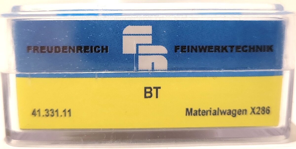 Freudenreich 41.331.11 Z Scale BT Materialwagen X286 LN/Box