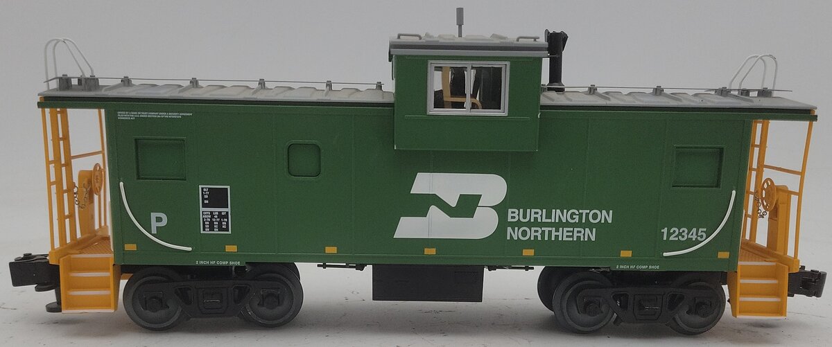 Lionel 6-85072 O Burlington Northern Wide Vision Caboose with Camera #12345 VG