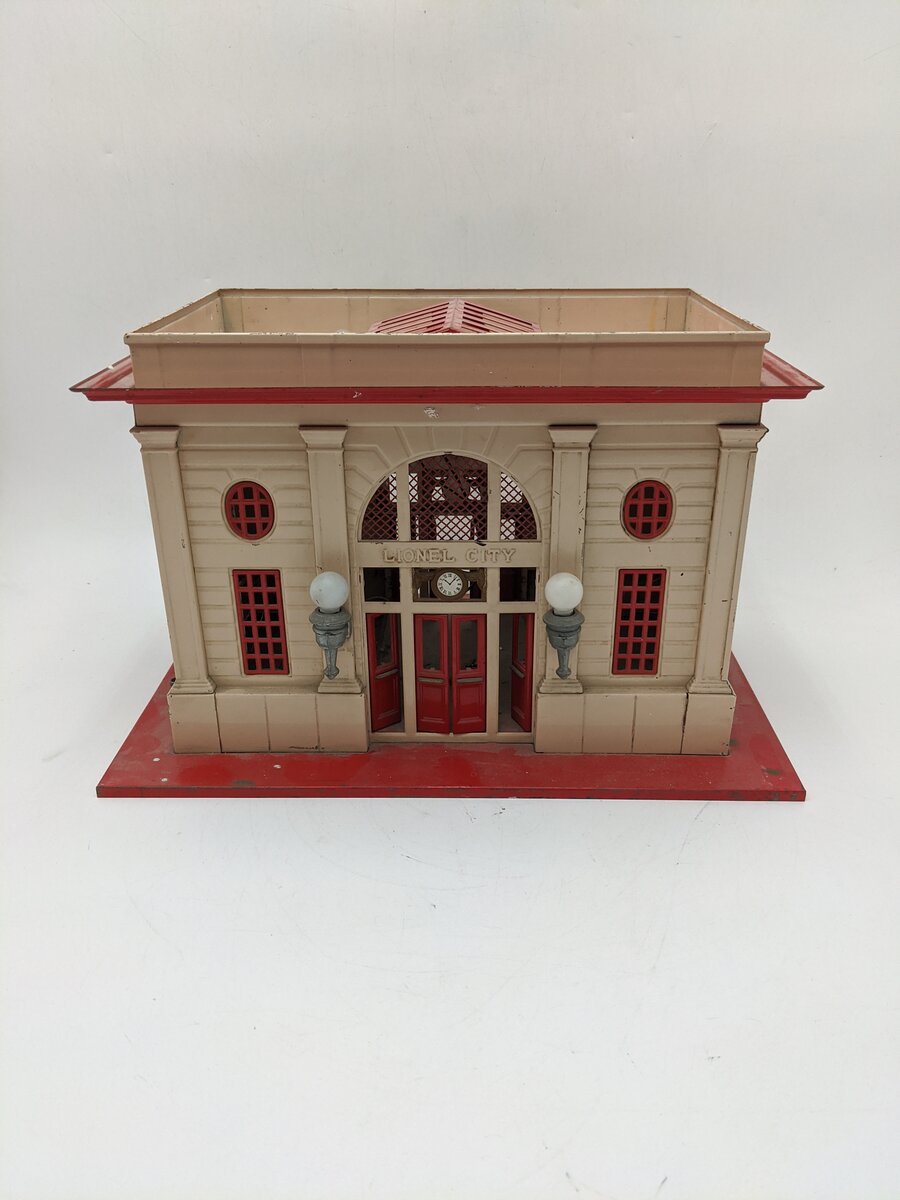 Lionel 115 O Gauge Vintage Lighted Tinplate Passenger Station VG
