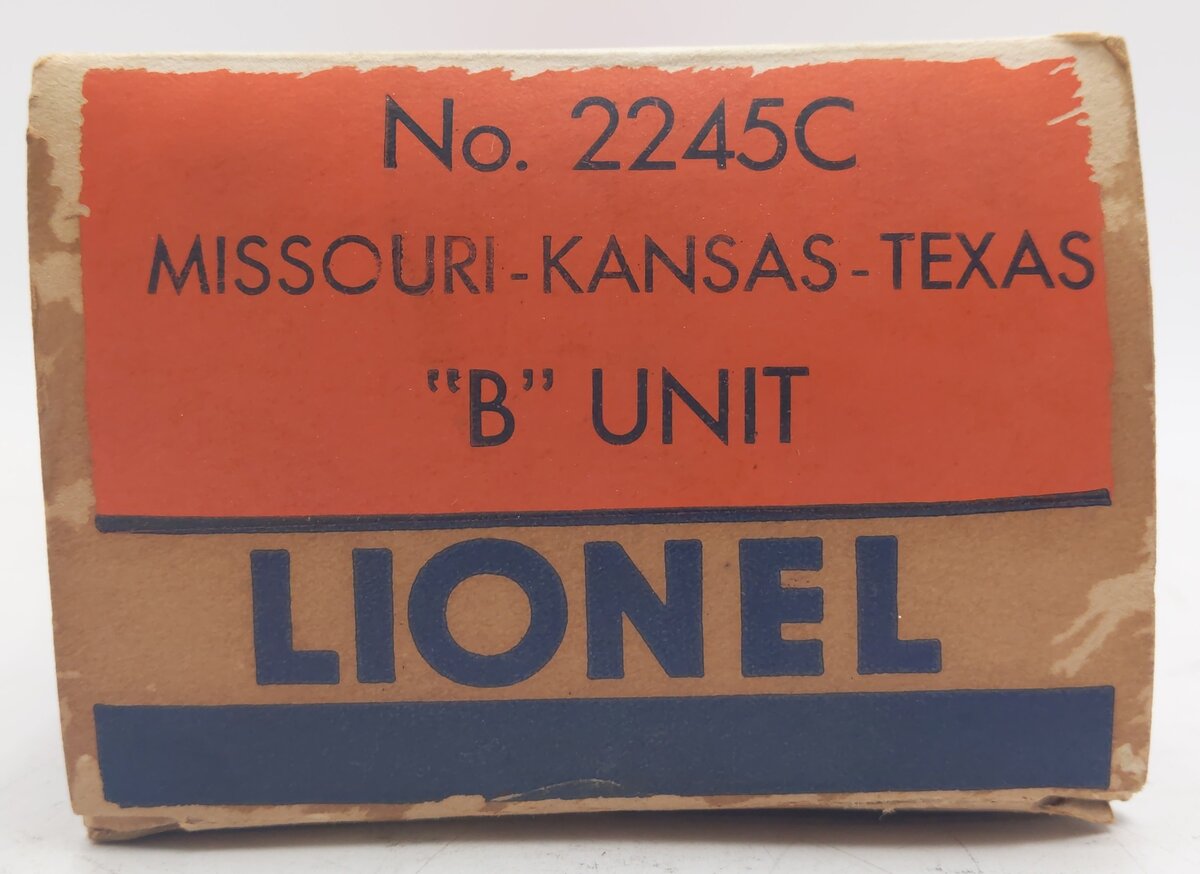 Lionel 2245C Vintage O Texas Special F-3B Non-Powered Diesel Locomotive Box Only/Box