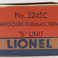 Lionel 2245C Vintage O Texas Special F-3B Non-Powered Diesel Locomotive Box Only/Box
