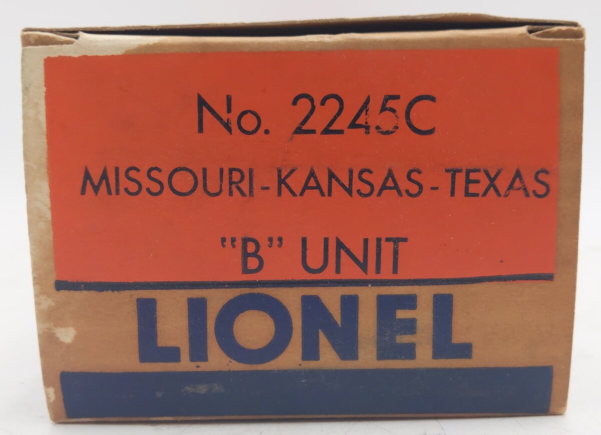 Lionel 2245C Vintage O Texas Special F-3B Non-Powered Diesel Locomotive Box Only/Box
