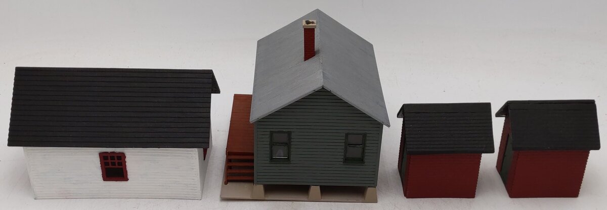 O Gauge Assorted Constructed Layout Buildings [4] VG
