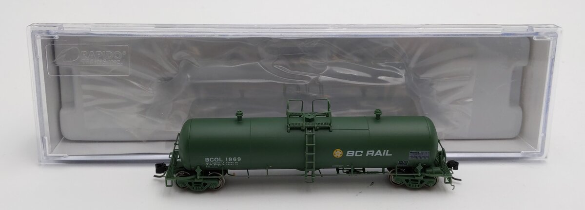 Rapido Trains 535012-3 N Scale BC Rail Company Tank Car #1969 LN/Box