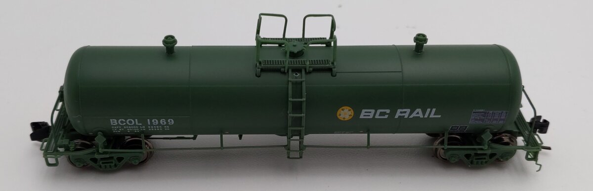 Rapido Trains 535012-3 N Scale BC Rail Company Tank Car #1969 LN/Box