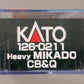 Kato 126-0211 N Scale CB&Q 2-8-2 Heavy Mikado Steam Locomotive & Tender #5510 LN/Box