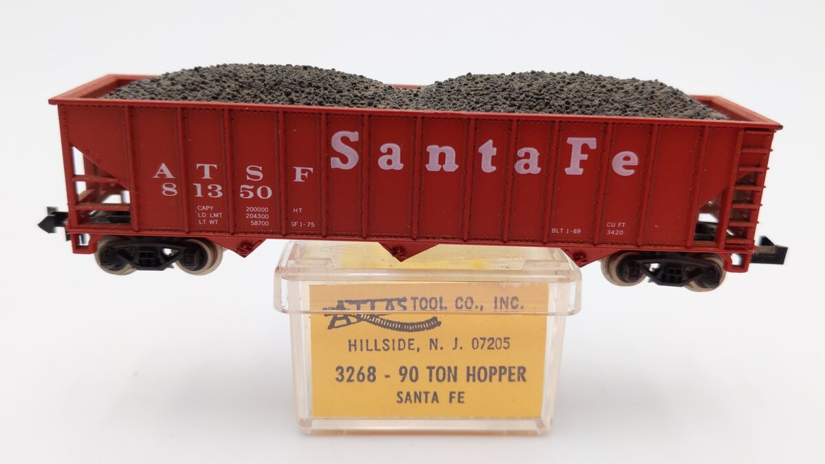 Atlas 3268 N Scale Santa Fe 90 Ton Hopper #81350 LN/Box