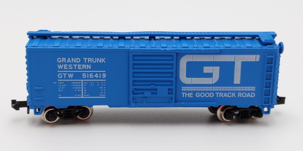 Atlas 3408 N Scale Grand Trunk Western 40' Boxcar #516419 LN/Box