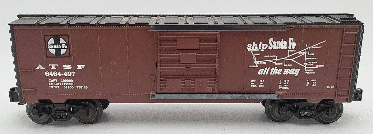 Lionel 6-29202 O Gauge ATSF Boxcar #6464-497 EX