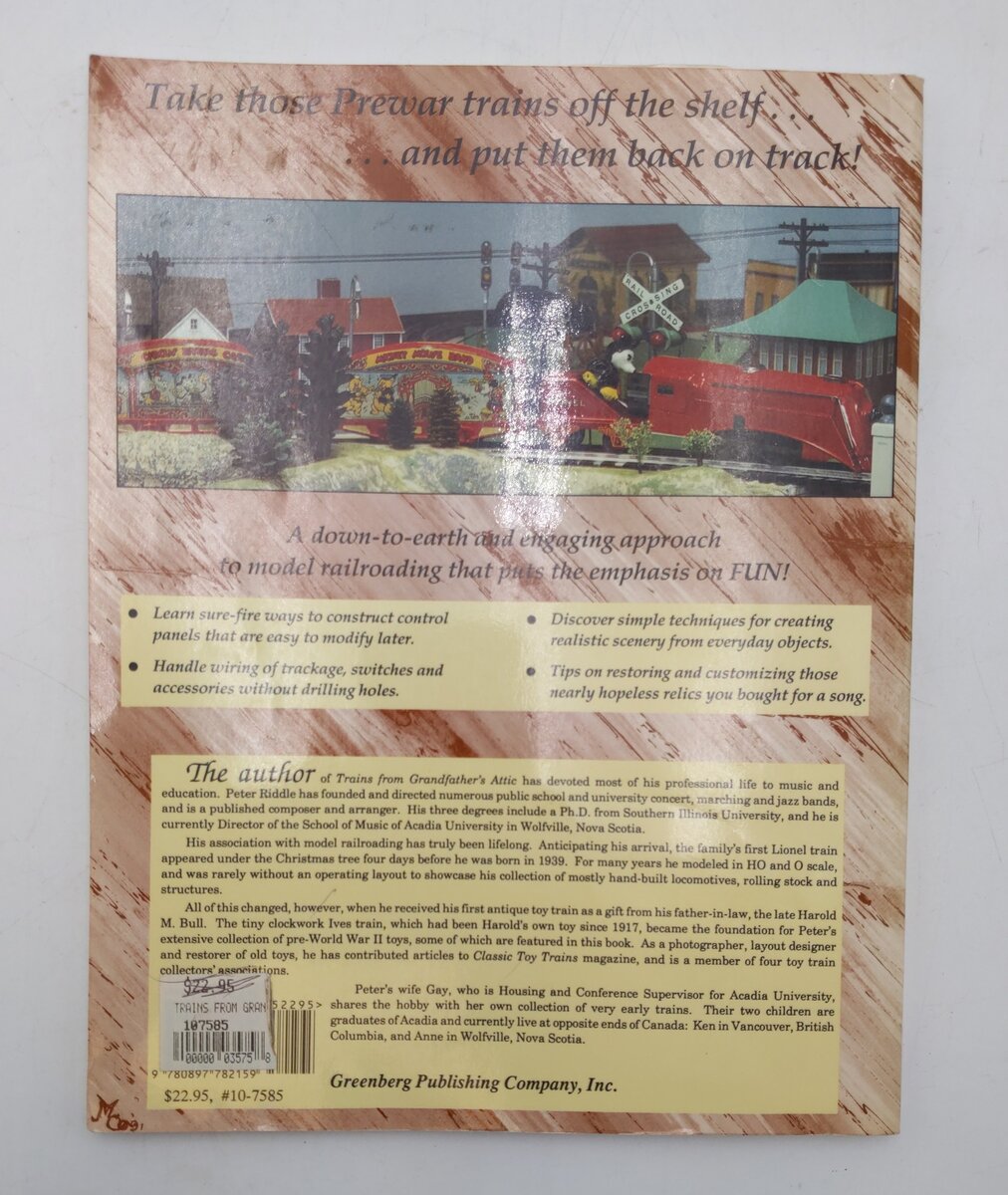 Trains from Grandfather's Attic Paperback Book By Peter H. Riddle EX