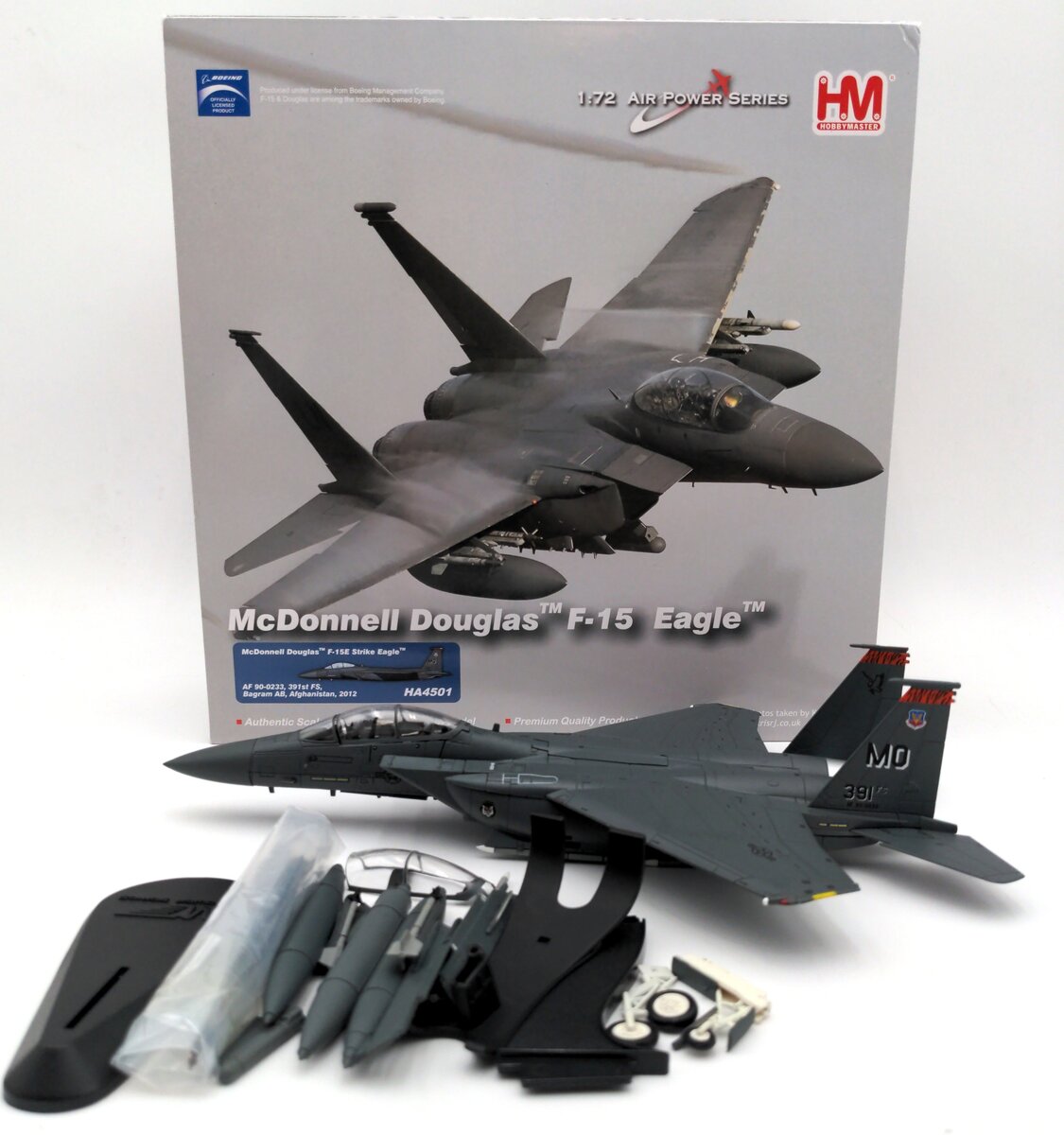 Hobby Master HA4501 1:72 McDonnell Douglas F-15E Strike Eagle 90-0233 Aircraft. VG/Box
