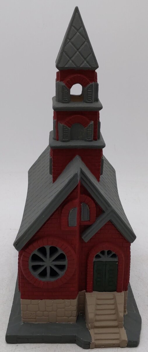 Ceramic Red and Grey Church Building EX
