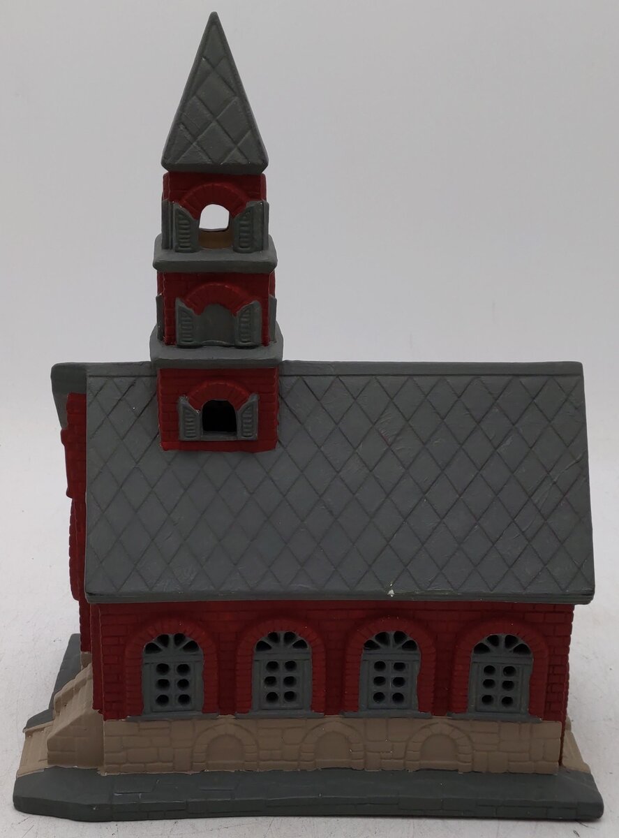 Ceramic Red and Grey Church Building EX