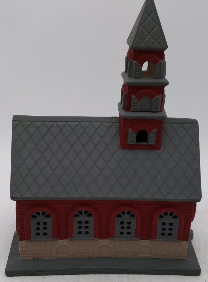 Ceramic Red and Grey Church Building EX