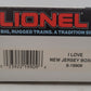 Lionel 6-19909 O Gauge I Love New Jersey Boxcar LN/Box