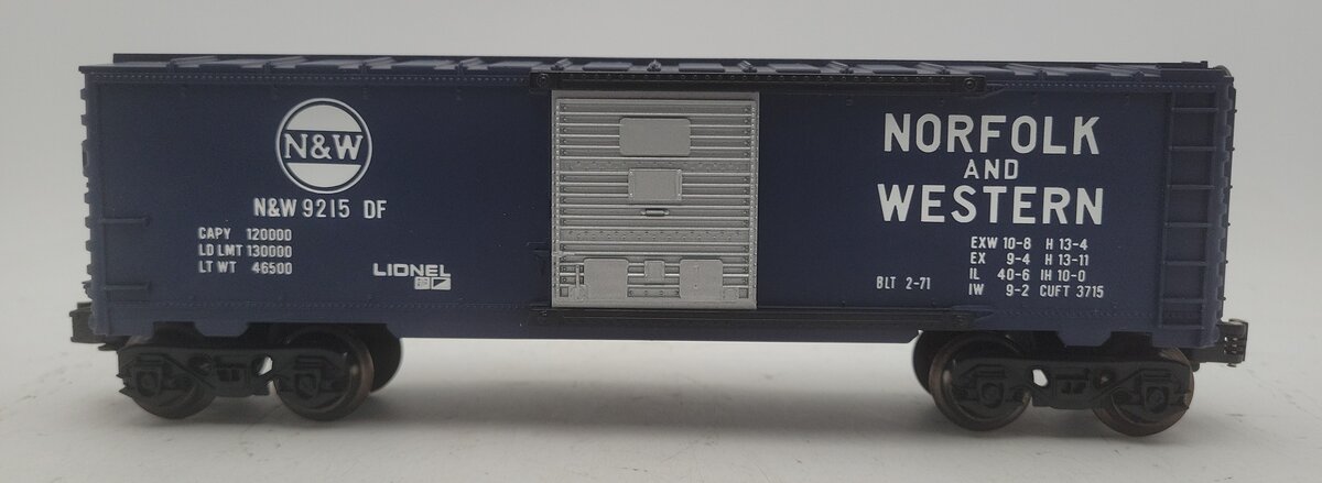 Lionel 6-9215 O Gauge Norfolk & Western Boxcar EX